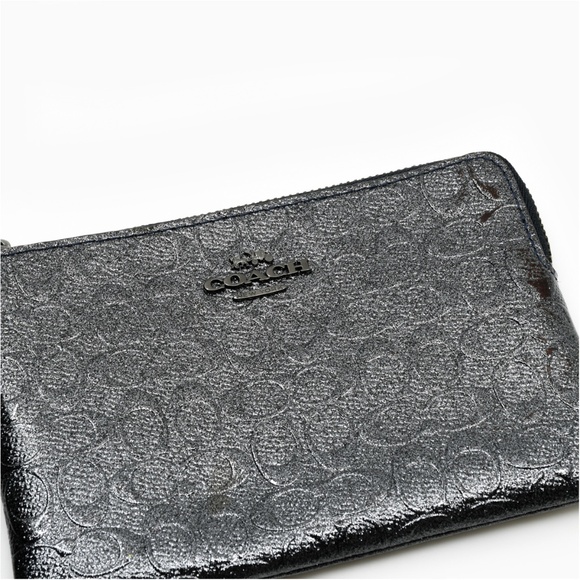 COACH Signature Embossed Patent Leather Wristlet - Picture 13 of 13